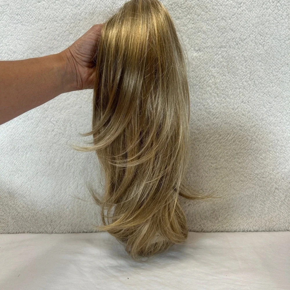 Paula Young Long Layered Pony Hairpiece A0250 Honey Golden Blonde 14/26A New